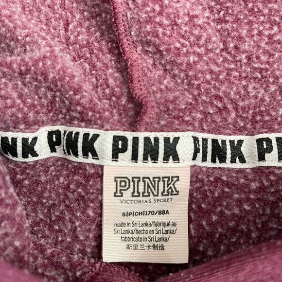 Maroon cropped hoodie with neck detailing - Picture 3 of 4